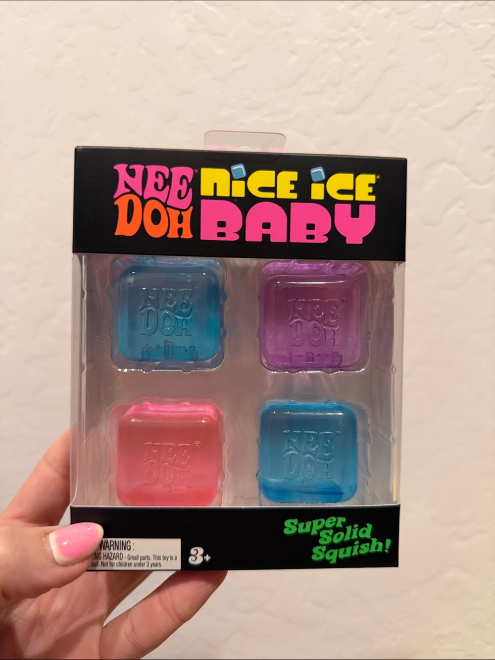 AUTHENTIC** Nee Doh Nice Ice Baby Squish Pack - Blue, Purple, Pink